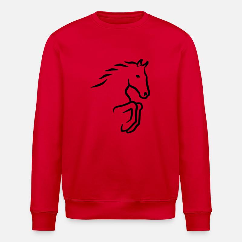 Cheval - Sweat bio ROLLER Stanley/Stella Unisexe - rouge