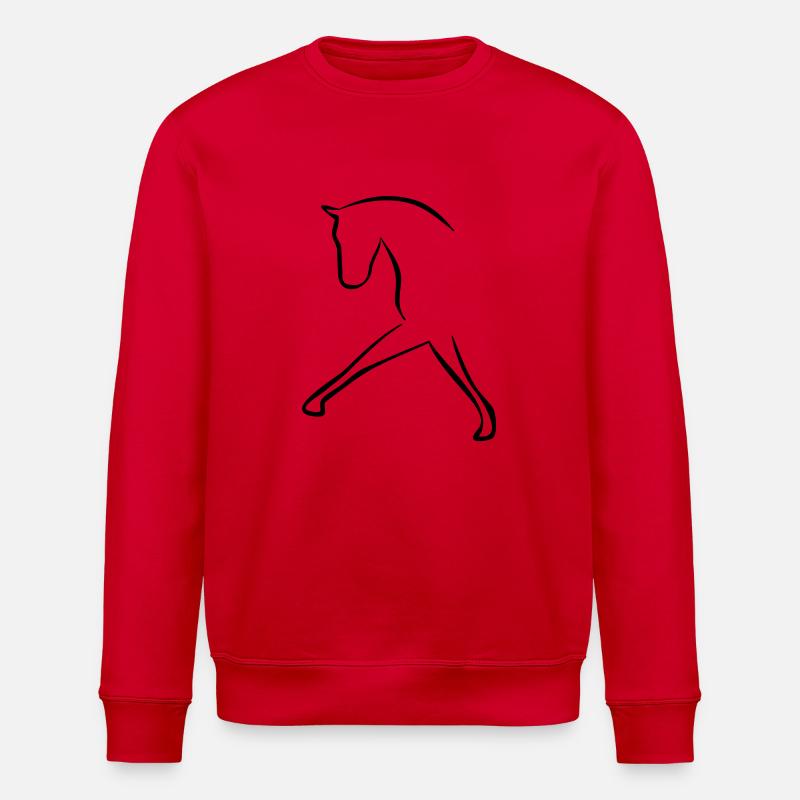 Pferd - Stanley/Stella Unisex Bio-Sweatshirt ROLLER - Rot