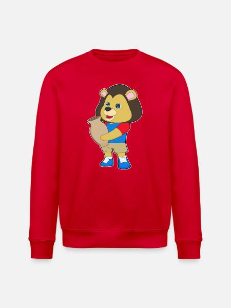 Lion Vase - Stanley/Stella ROLLER Unisex Organic Sweatshirt - red