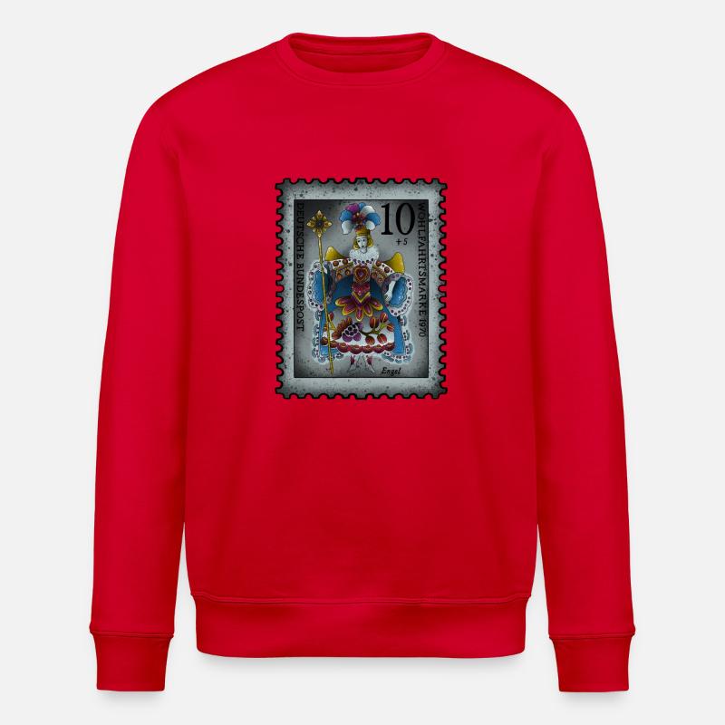 Briefmarke Engel - Stanley/Stella Unisex Bio-Sweatshirt ROLLER - Rot
