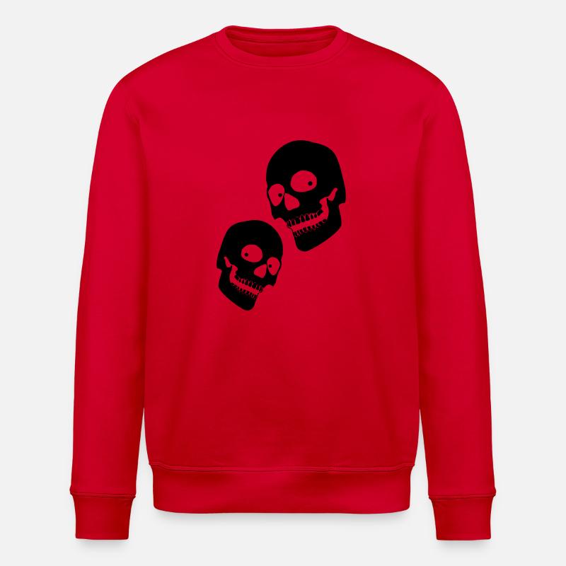 twoskulls1 - Stanley/Stella Unisex Bio-Sweatshirt ROLLER - Rot