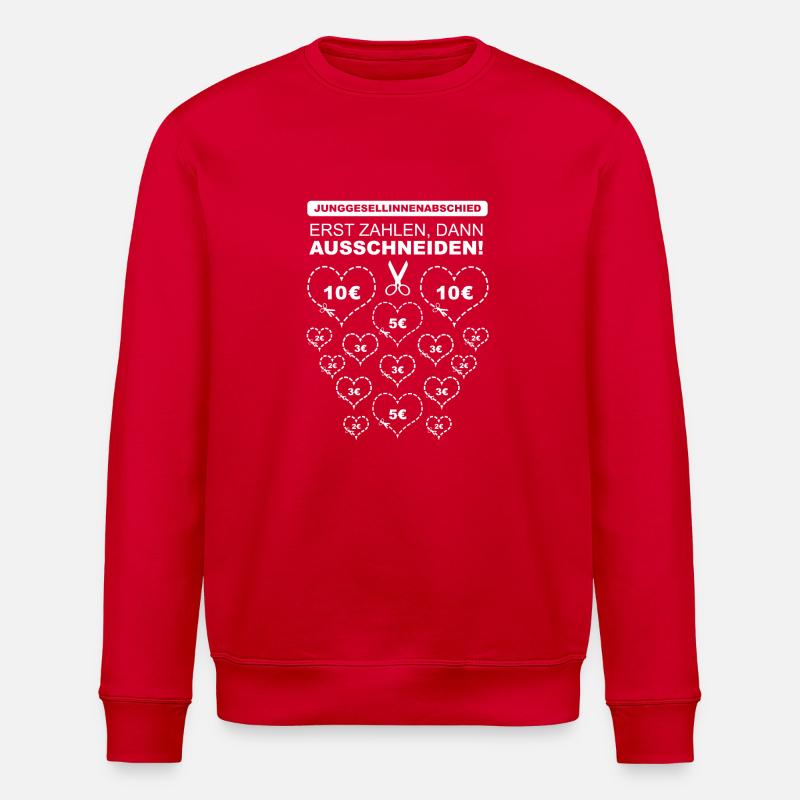 Braut ausschneiden (md) - Stanley/Stella Unisex Bio-Sweatshirt ROLLER - Rot