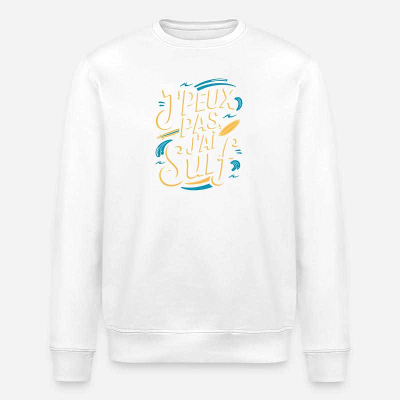 J'peux pas, j'ai surf - Sweat bio ROLLER Stanley/Stella Unisexe - blanc
