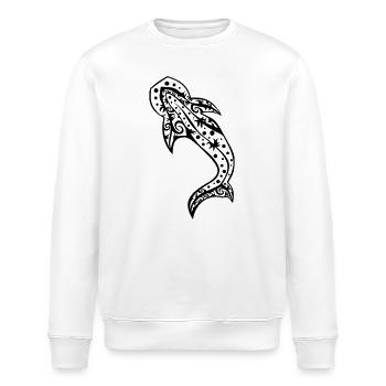 Whale shark - Stanley/Stella ROLLER Unisex Organic Sweatshirt - white - Front - Nik (191cm)