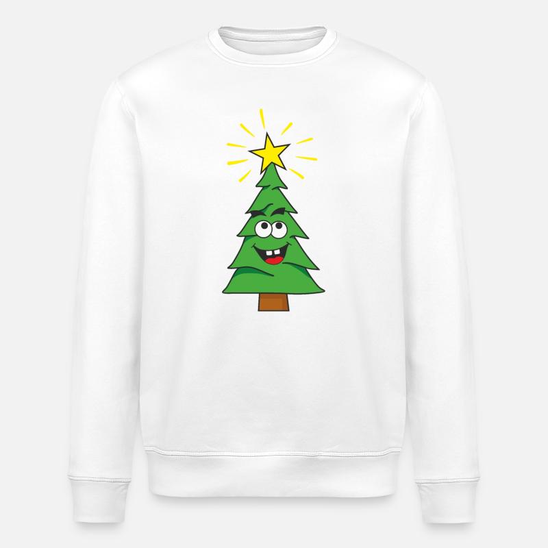 Weihnachtsbaum - Stanley/Stella Unisex Bio-Sweatshirt ROLLER - Weiß