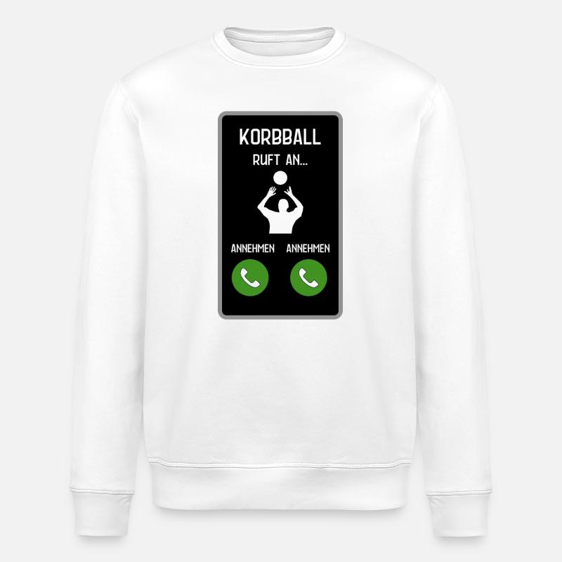 Korbball ruft an - Stanley/Stella Unisex Bio-Sweatshirt ROLLER - Weiß