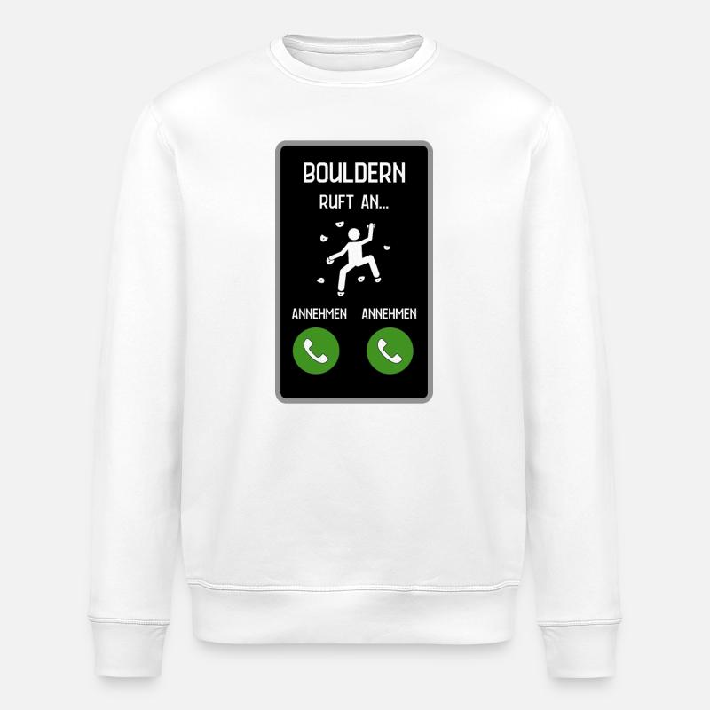 Bouldern ruft an - Stanley/Stella Unisex Bio-Sweatshirt ROLLER - Weiß