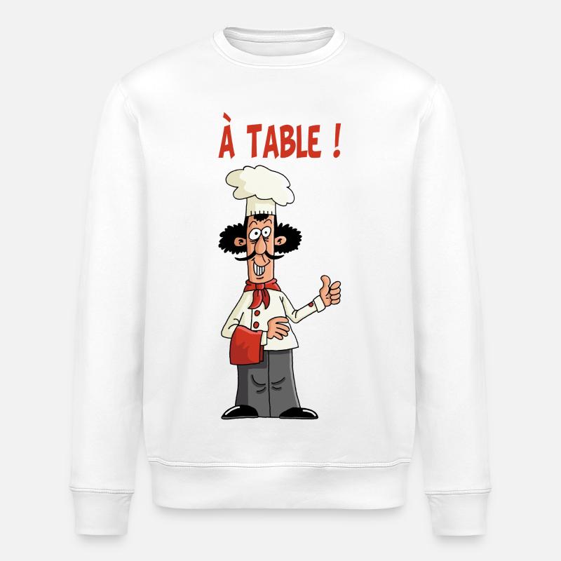 à table - Sweat bio ROLLER Stanley/Stella Unisexe - blanc