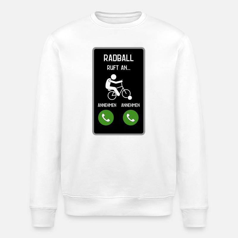 Radball ruft an - Stanley/Stella Unisex Bio-Sweatshirt ROLLER - Weiß