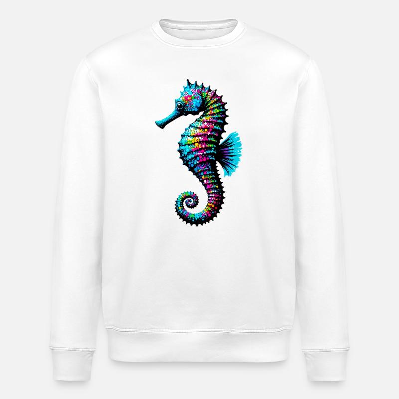 Seepferdchen - Stanley/Stella Unisex Bio-Sweatshirt ROLLER - Weiß