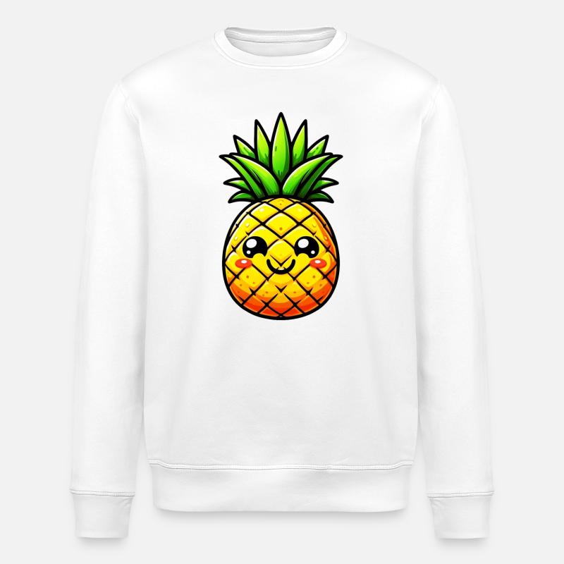 Ananas - Stanley/Stella Unisex Bio-Sweatshirt ROLLER - Weiß
