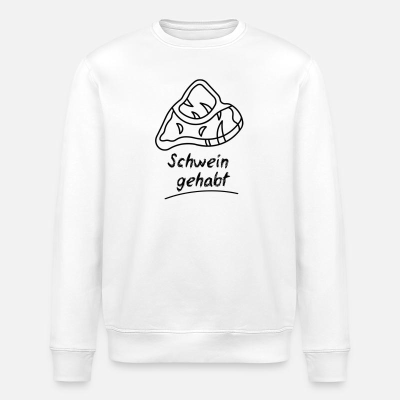 Schwein gehabt - Stanley/Stella Unisex Bio-Sweatshirt ROLLER - Weiß