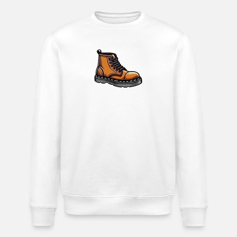 Stiefel in Braun - Stanley/Stella Unisex Bio-Sweatshirt ROLLER - Weiß