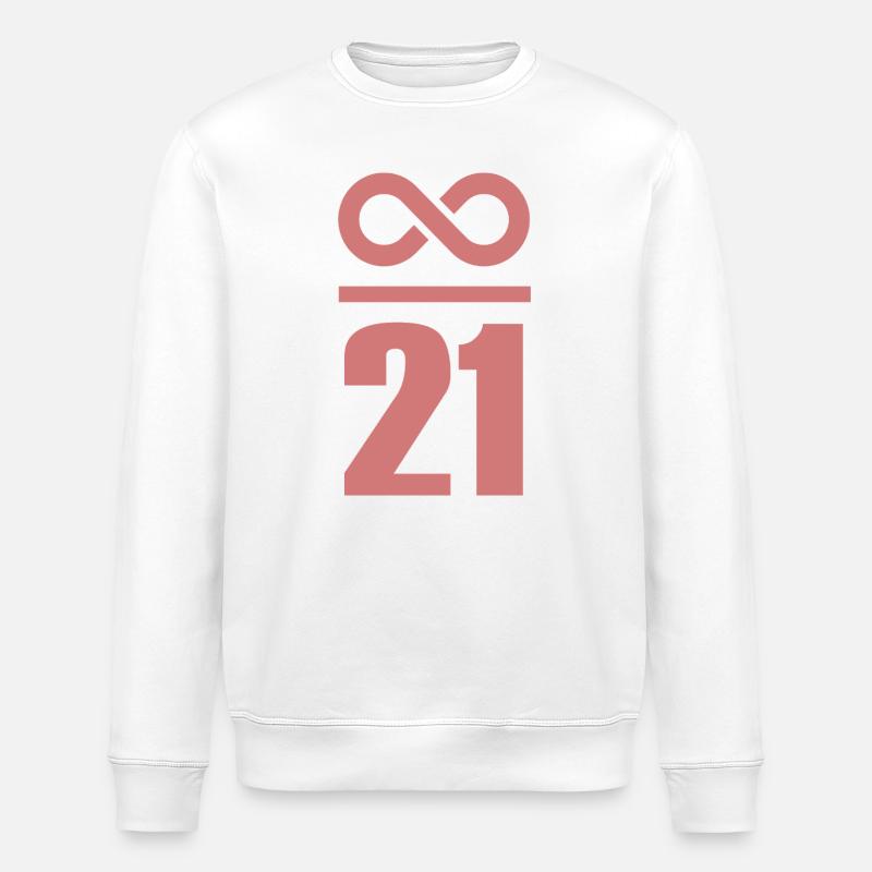 Infinite by 21 million Bitcoin Infinity - Stanley/Stella ROLLER Unisex Organic Sweatshirt - white