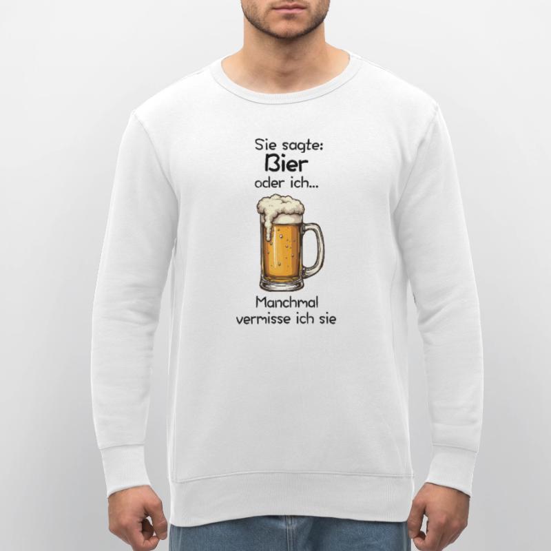 Bier oder ich? Manchmal vermisse ich sie Stanley/Stella Unisex Bio-Sweatshirt ROLLER