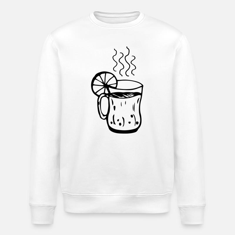 Coupe de vin chaud Noël - Sweat bio ROLLER Stanley/Stella Unisexe - blanc