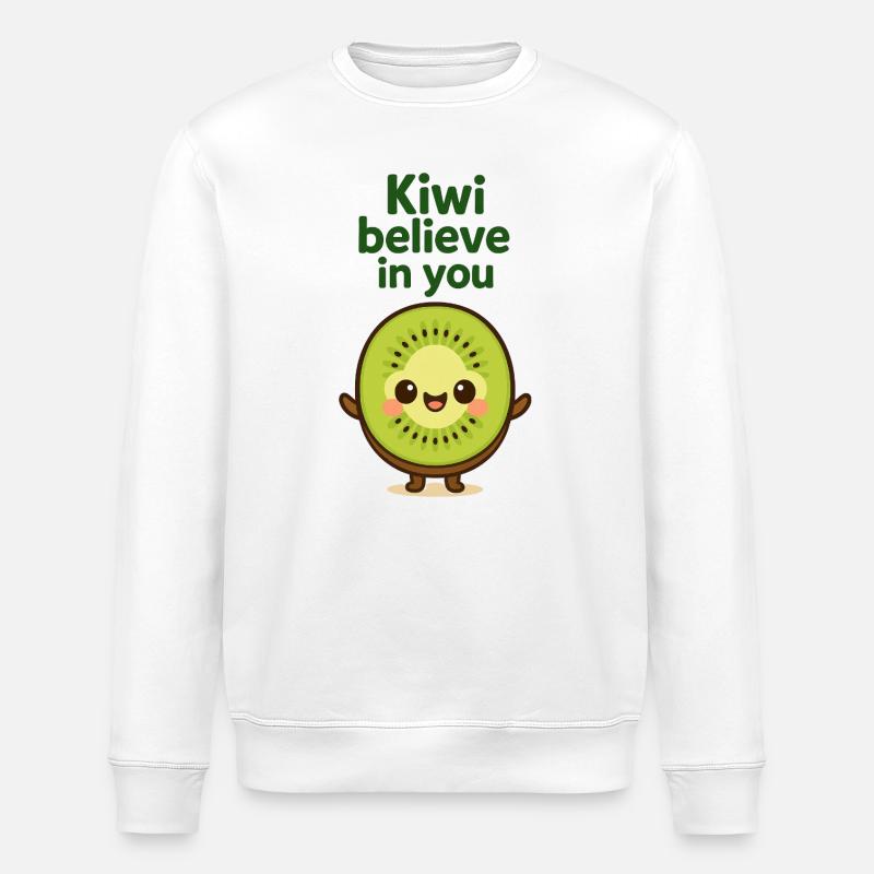 Kiwi croit en toi - Sweat bio ROLLER Stanley/Stella Unisexe - blanc