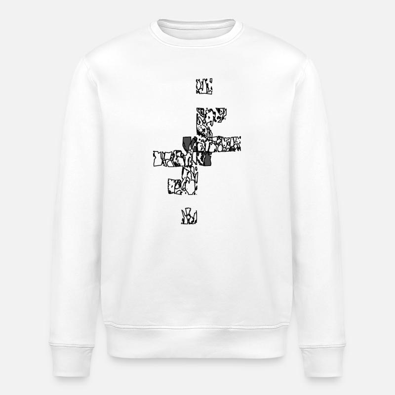 Diamant Brisé en Blanc - Sweat bio ROLLER Stanley/Stella Unisexe - blanc