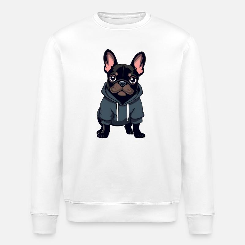 Bouledogue français - Sweat bio ROLLER Stanley/Stella Unisexe - blanc