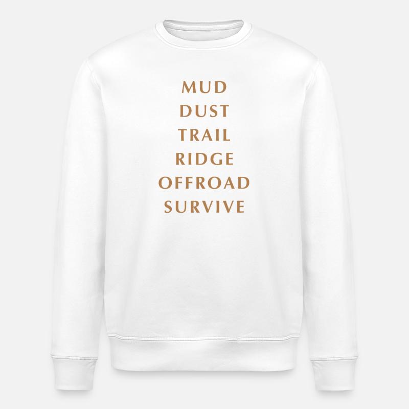 Shoulder writing - Stanley/Stella ROLLER Unisex Organic Sweatshirt - white