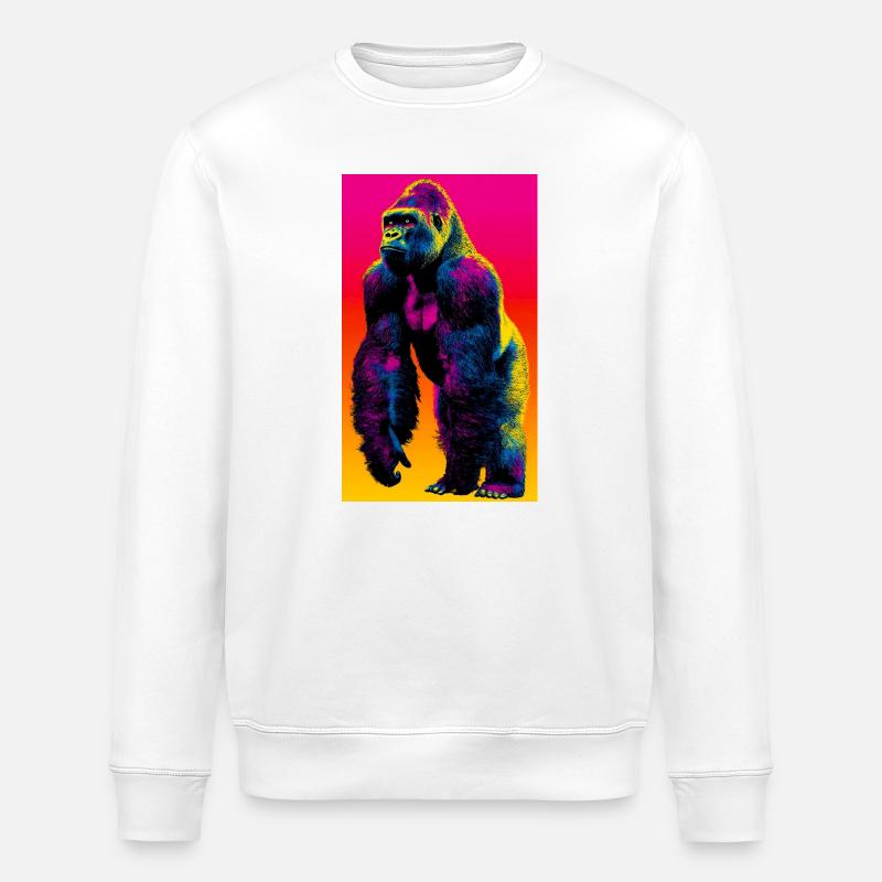 Gorilla - Stanley/Stella Unisex Bio-Sweatshirt ROLLER - Weiß