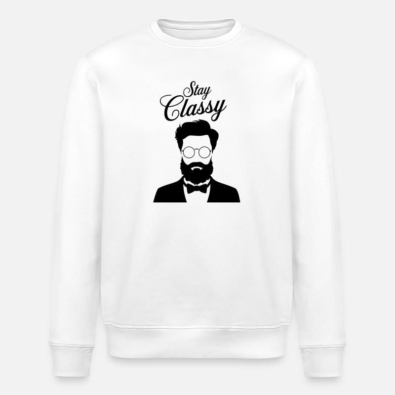 Élégance Moderne Hipster - Sweat bio ROLLER Stanley/Stella Unisexe - blanc