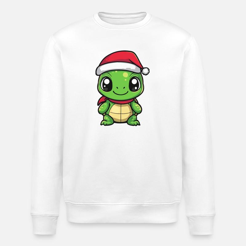 Noël tortue - Sweat bio ROLLER Stanley/Stella Unisexe - blanc