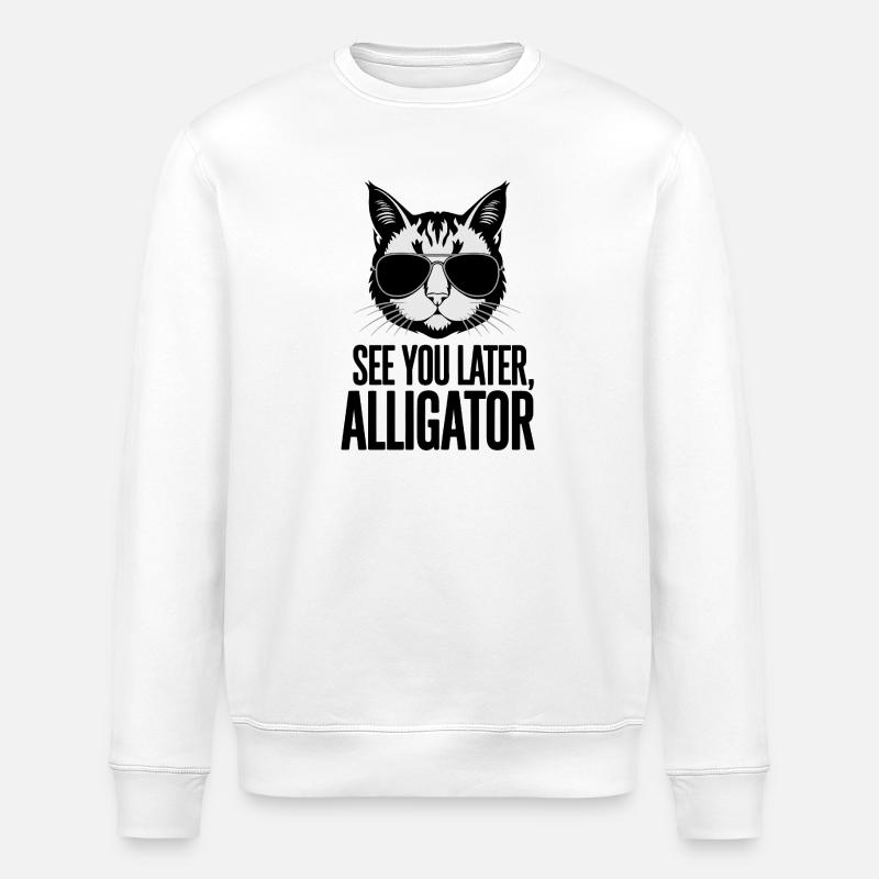 Bis später, Alligator - Stanley/Stella Unisex Bio-Sweatshirt ROLLER - Weiß