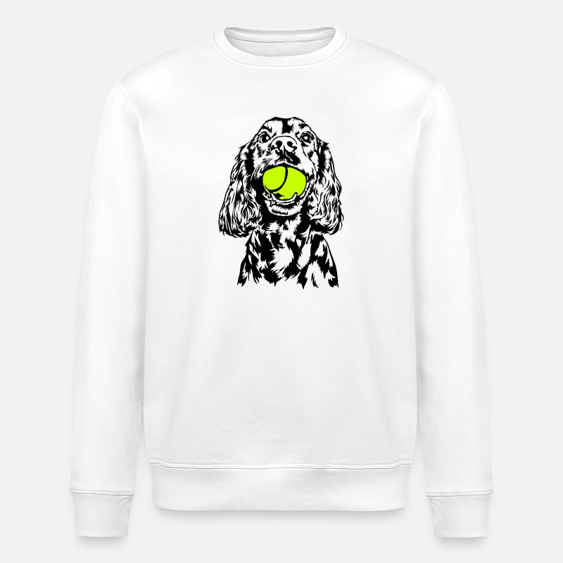 Cocker Spaniel Chien Chien Wilsigns - Sweat bio ROLLER Stanley/Stella Unisexe - blanc