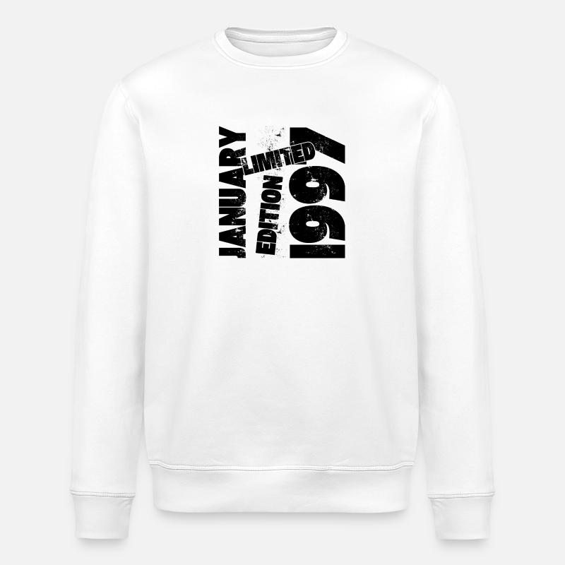 JANUARY 1997 LIMITED EDITION - Stanley/Stella ROLLER Unisex Organic Sweatshirt - white