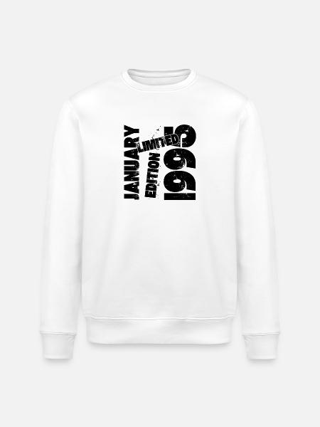 JANUARY 1995 LIMITED EDITION - Stanley/Stella ROLLER Unisex Organic Sweatshirt - white