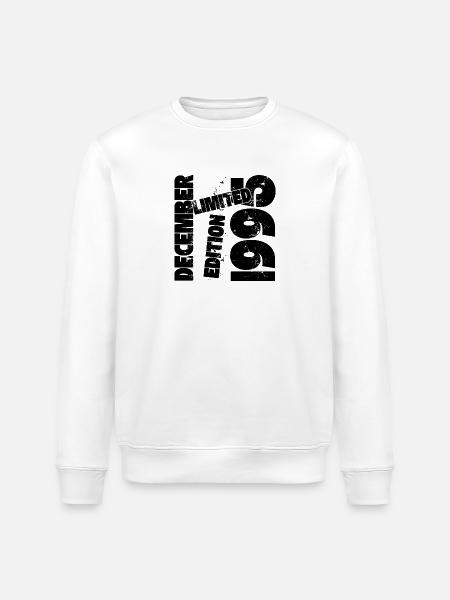 DECEMBER 1995 LIMITED EDITION - Stanley/Stella ROLLER Unisex Organic Sweatshirt - white