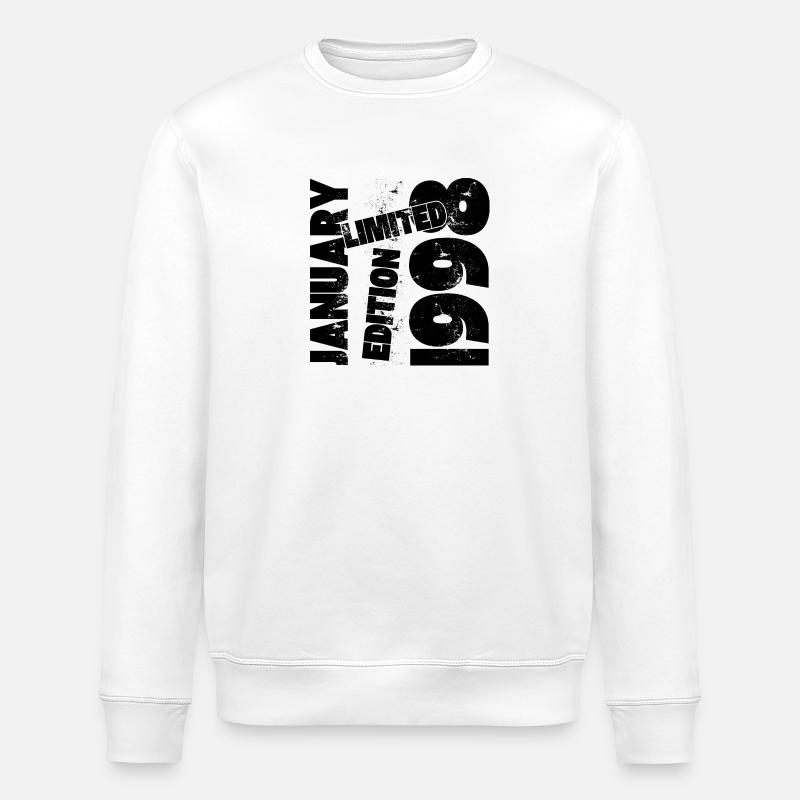 JANUARY 1998 LIMITED EDITION - Stanley/Stella ROLLER Unisex Organic Sweatshirt - white