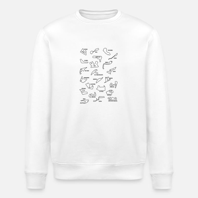 Formel-1-Rennstrecken - Stanley/Stella Unisex Bio-Sweatshirt ROLLER - Weiß