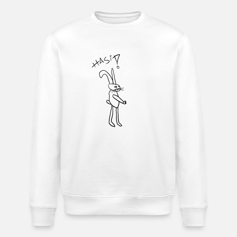 Hase - Stanley/Stella Unisex Bio-Sweatshirt ROLLER - Weiß
