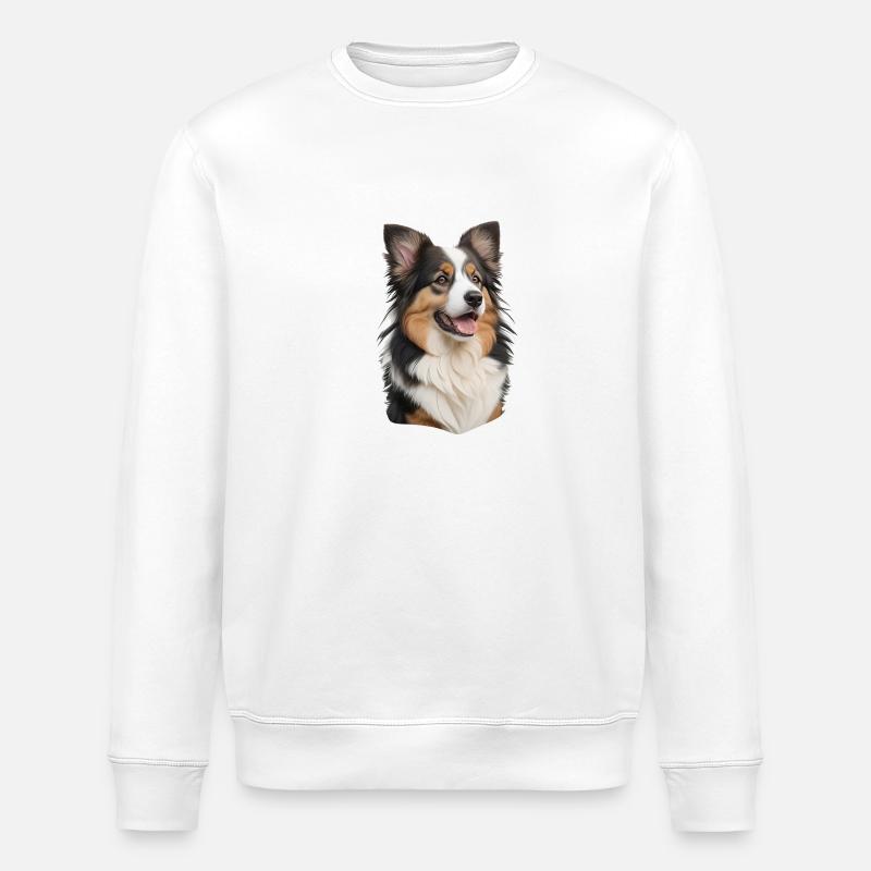Australian Shepherd - Stanley/Stella Unisex Bio-Sweatshirt ROLLER - Weiß