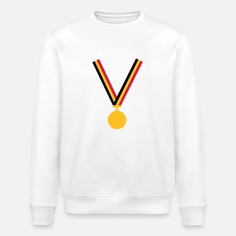 gold_medal_be_3_clr - Sweat bio ROLLER Stanley/Stella Unisexe - blanc