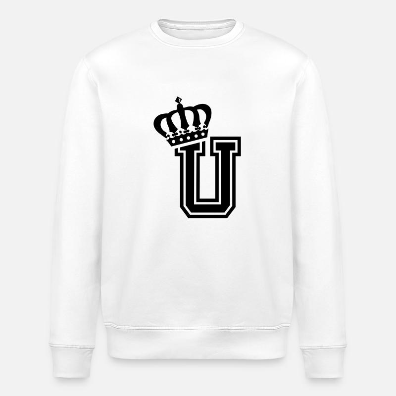 Buchstabe U - Stanley/Stella Unisex Bio-Sweatshirt ROLLER - Weiß