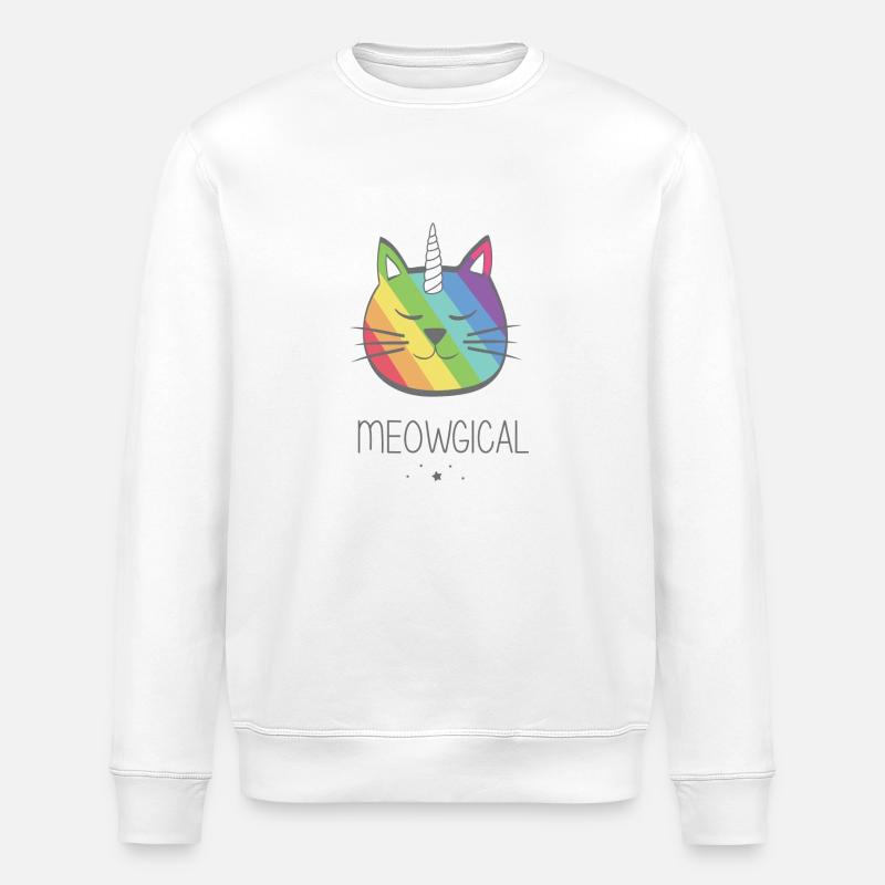 Meowical - Stanley/Stella Unisex Bio-Sweatshirt ROLLER - Weiß