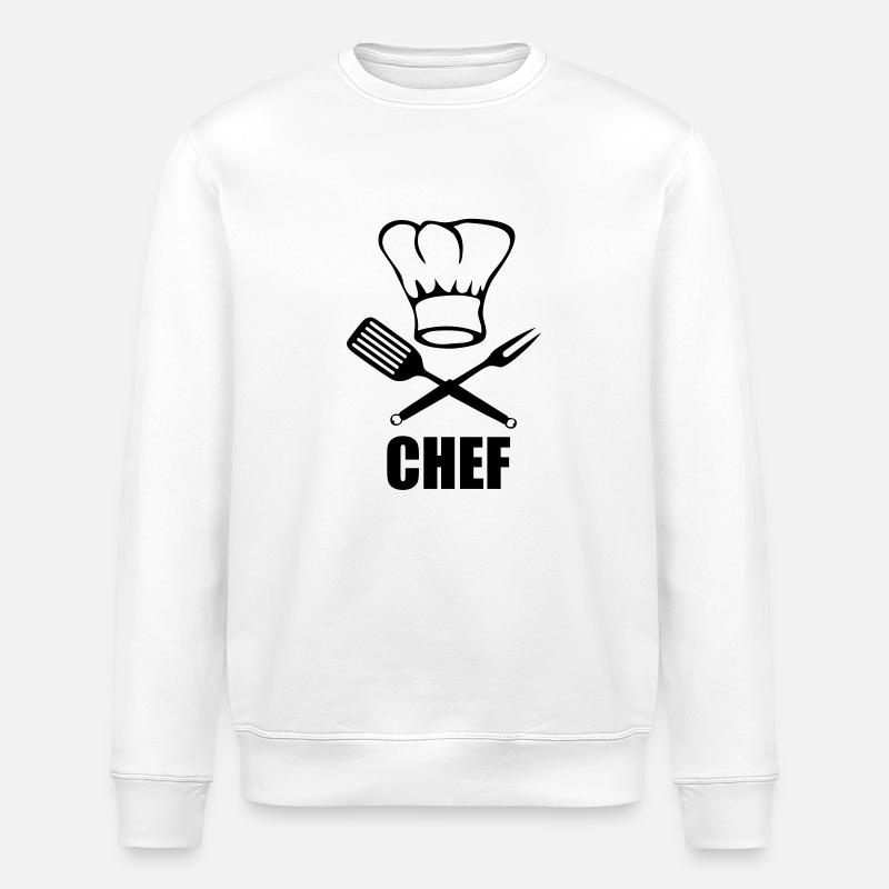 Chef - Sweat bio ROLLER Stanley/Stella Unisexe - blanc
