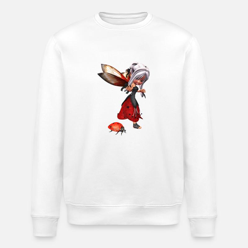 Fée de coccinelle - Sweat bio ROLLER Stanley/Stella Unisexe - blanc