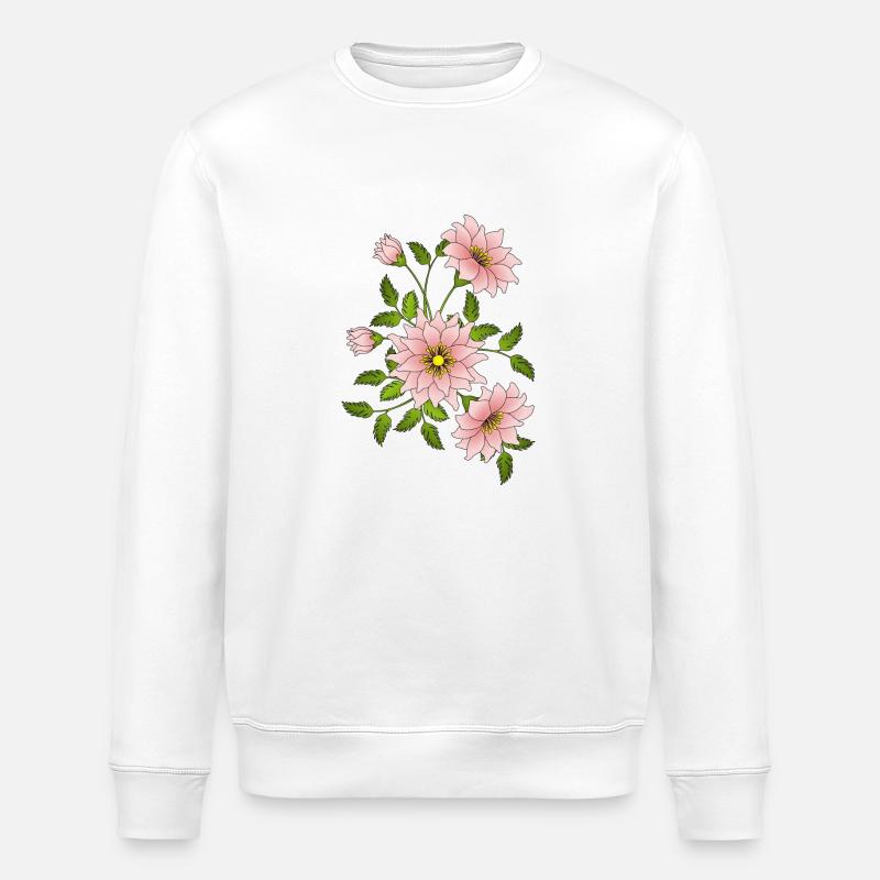 fleurs - Sweat bio ROLLER Stanley/Stella Unisexe - blanc