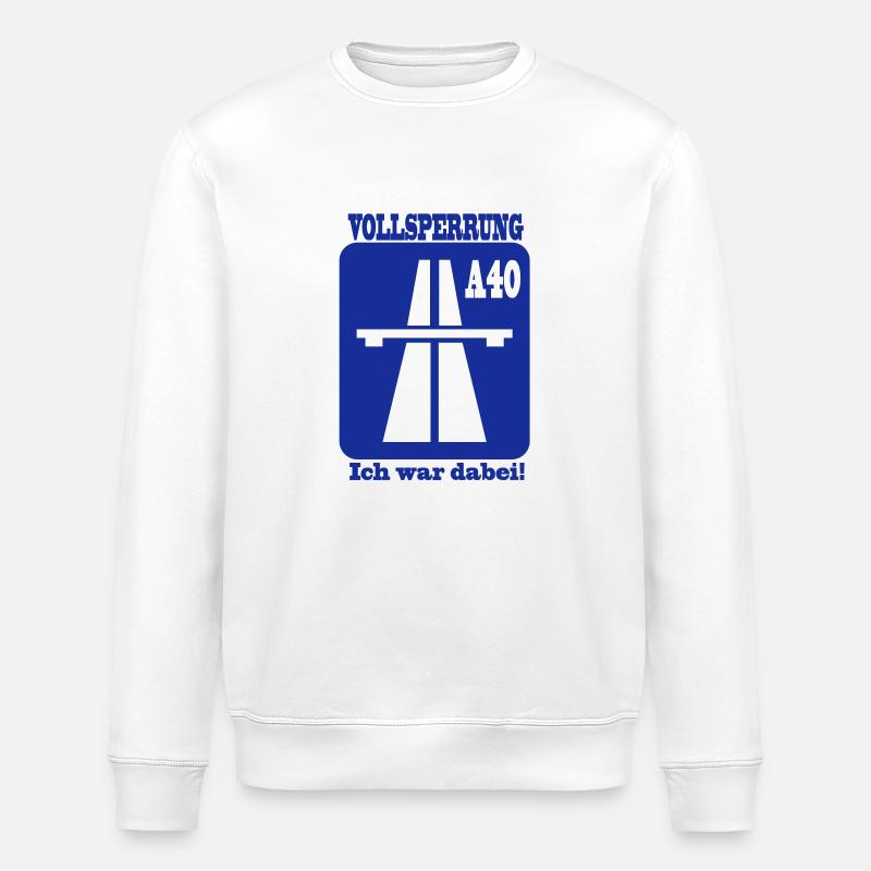 Full blocking A40 - I was there 1F - Stanley/Stella ROLLER Unisex Organic Sweatshirt - white
