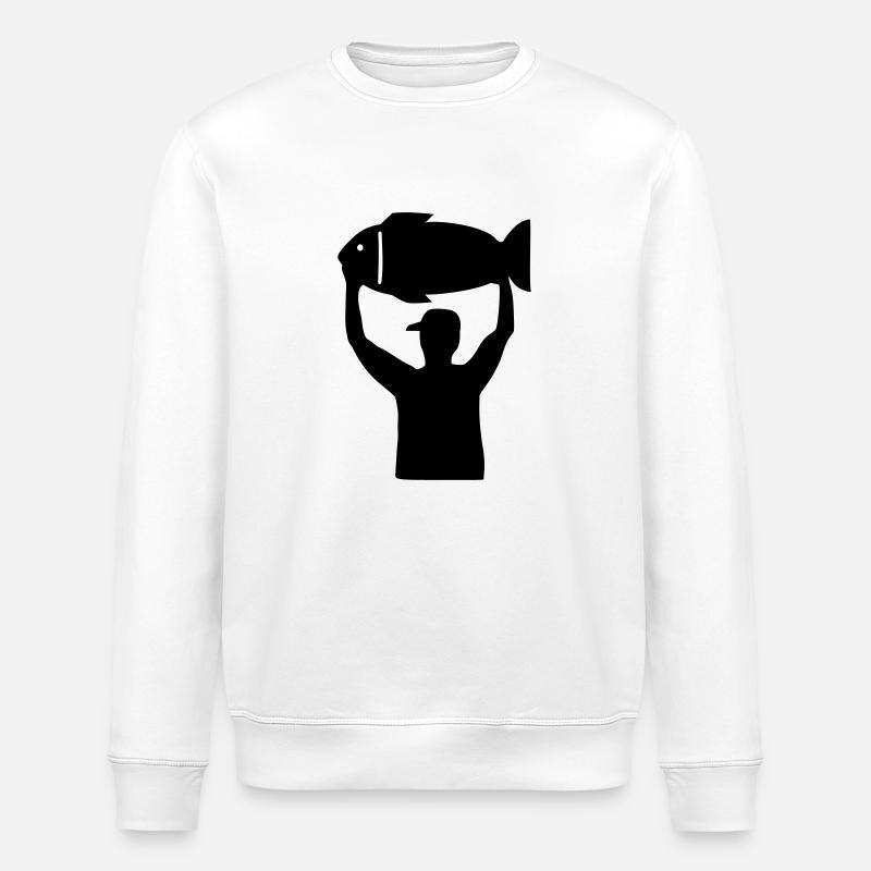 Pêcheur Poisson - Sweat bio ROLLER Stanley/Stella Unisexe - blanc