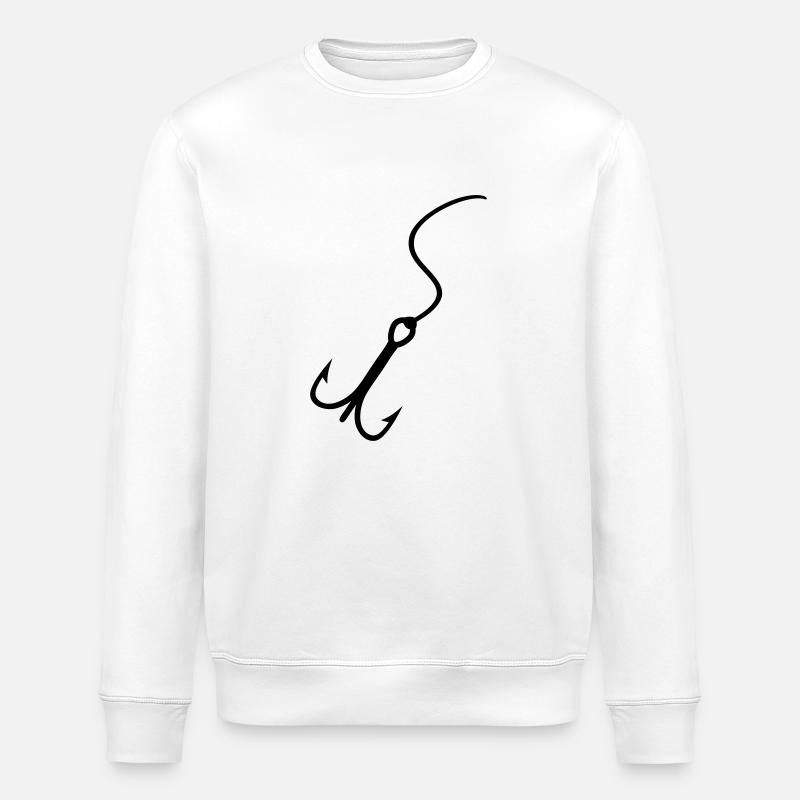 Fishing Fishhook - Stanley/Stella Unisex Bio-Sweatshirt ROLLER - Weiß