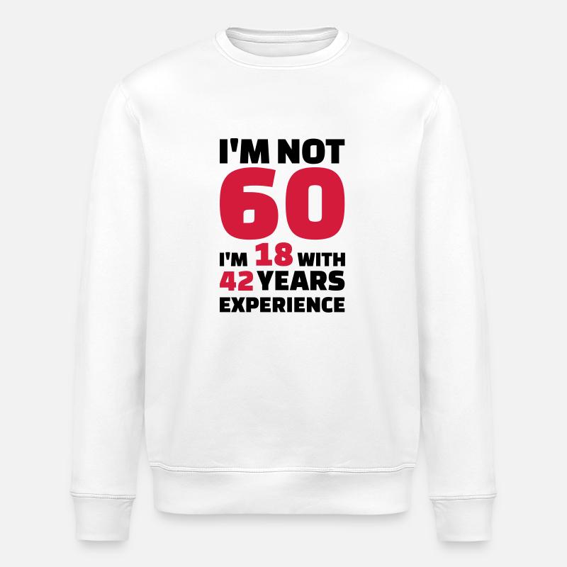 60 Anniversaire - Sweat bio ROLLER Stanley/Stella Unisexe - blanc