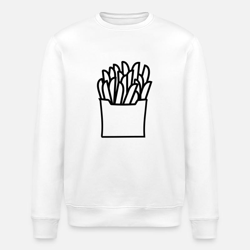 Pommes frites - Sweat bio ROLLER Stanley/Stella Unisexe - blanc