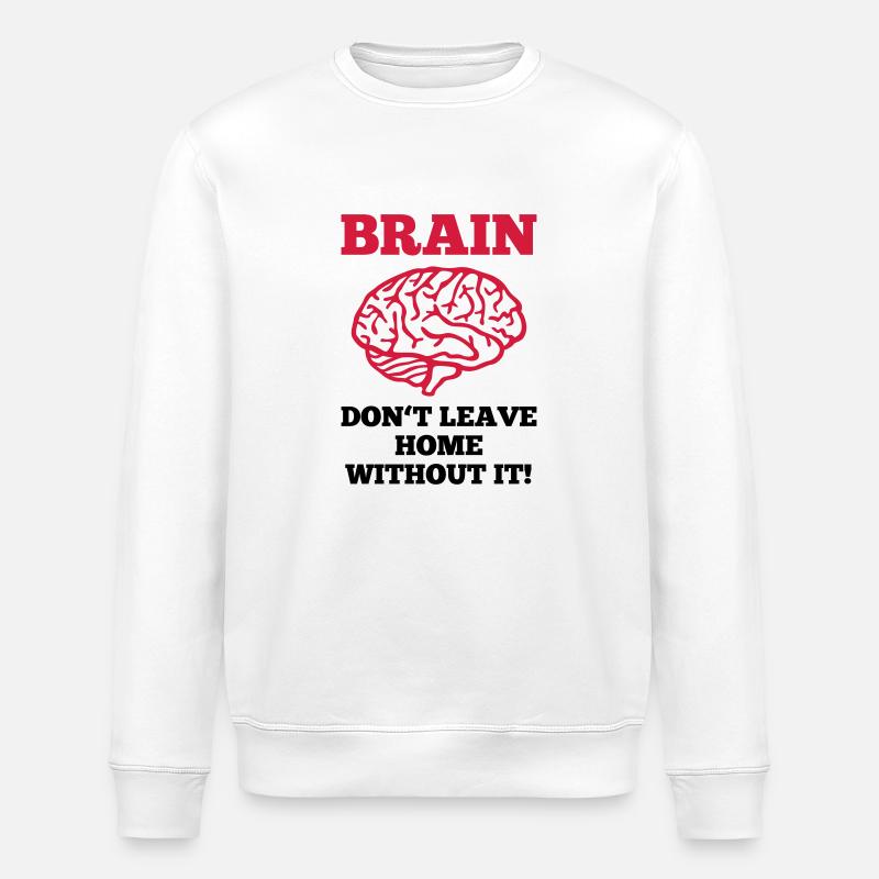 Brain - Stanley/Stella ROLLER Unisex Organic Sweatshirt - white