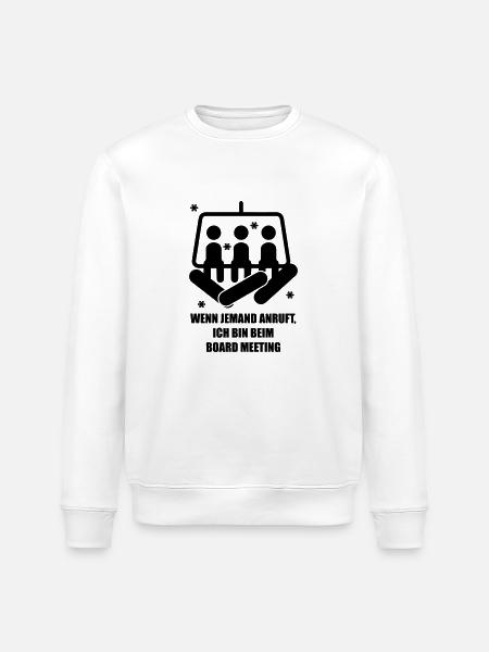 snowboard - Stanley/Stella ROLLER Unisex Organic Sweatshirt - white