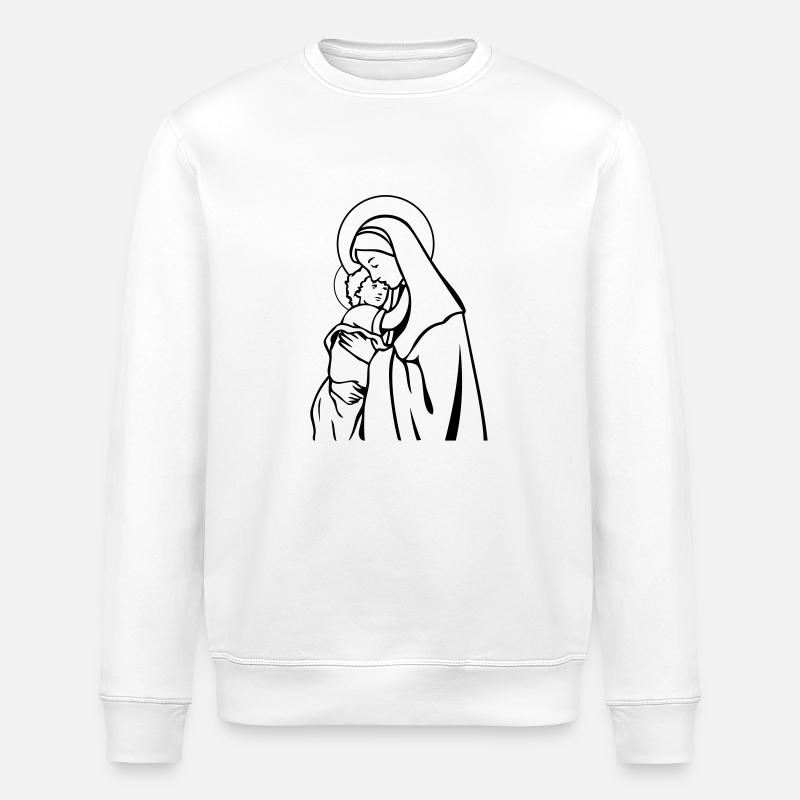 maria_jesus_01 - Stanley/Stella Unisex Bio-Sweatshirt ROLLER - Weiß